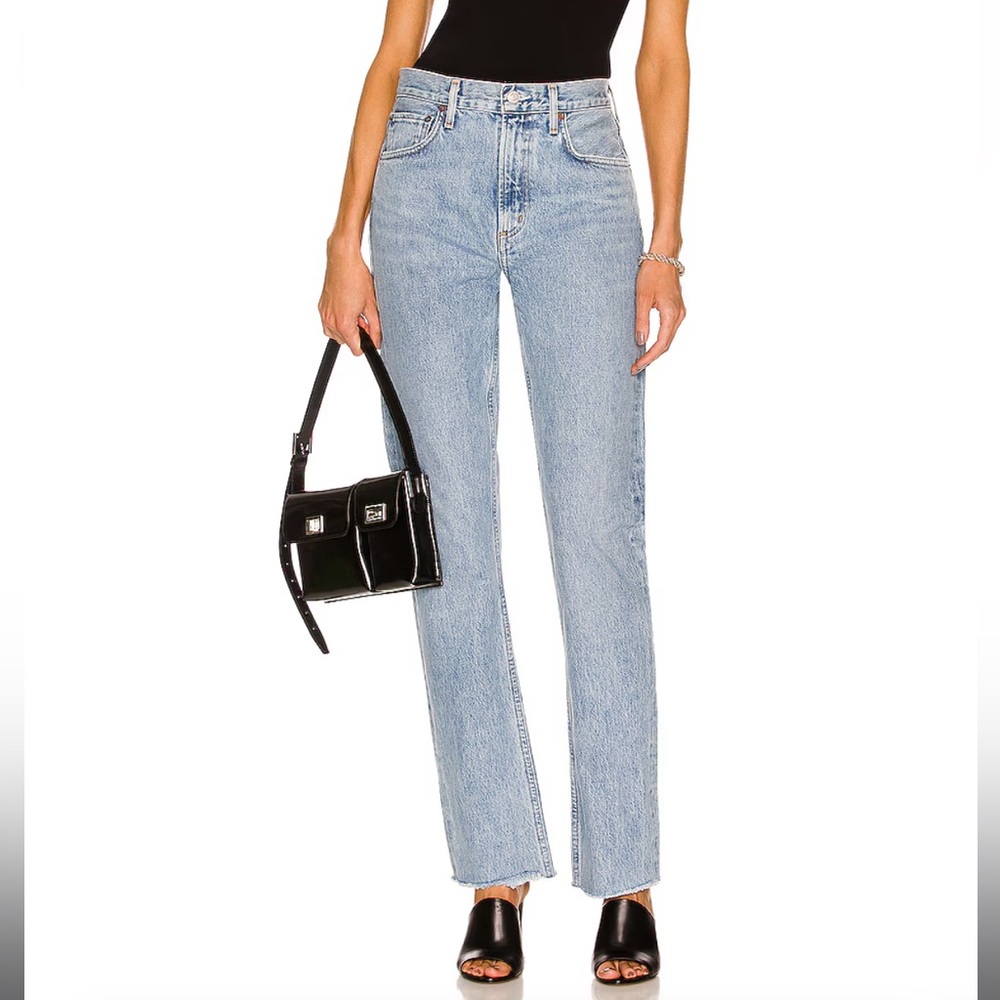 AGOLDE Cherie High Rise Straight Jeans in Merit